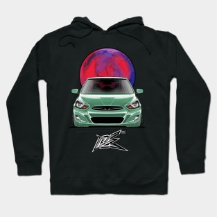 hyundai accent stanced eco green Hoodie